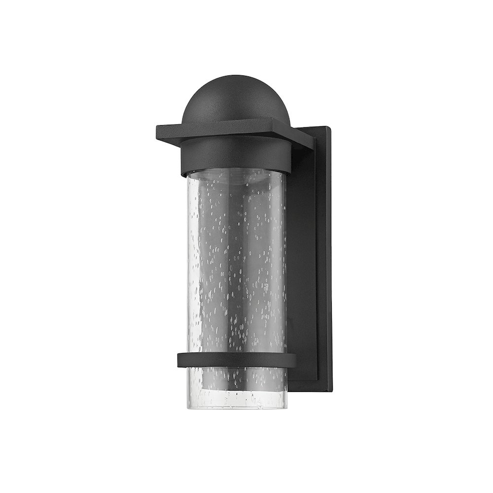 Nero Exterior Wall Sconce, Texture Black. Picture 1