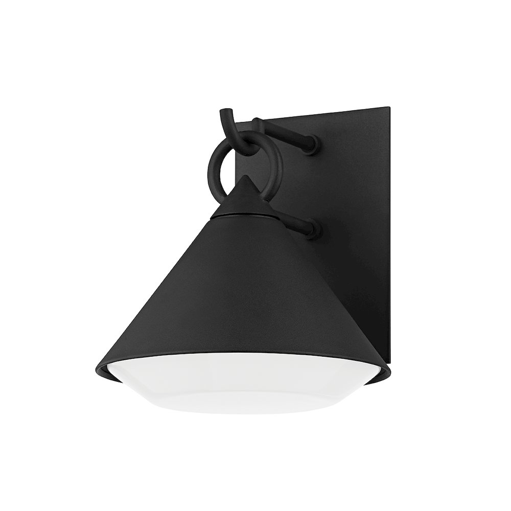 Catalina Exterior Wall Sconce, Texture Black. Picture 1