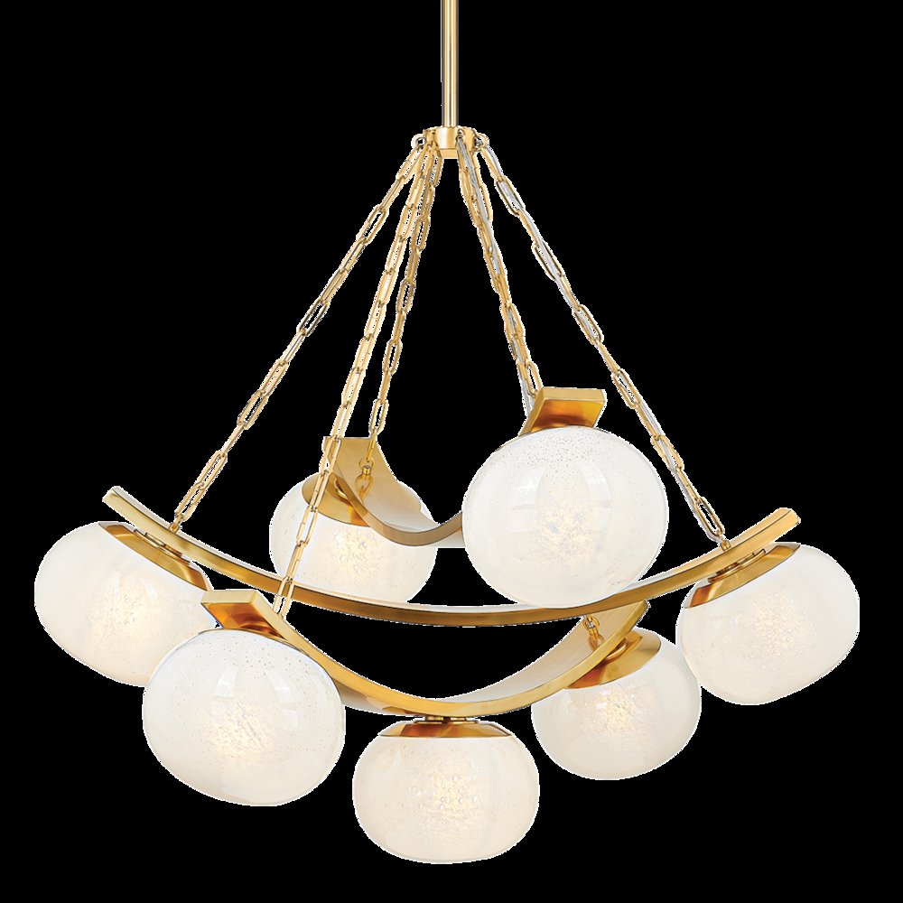Duxbury Chandelier, Aged Brass. Picture 1