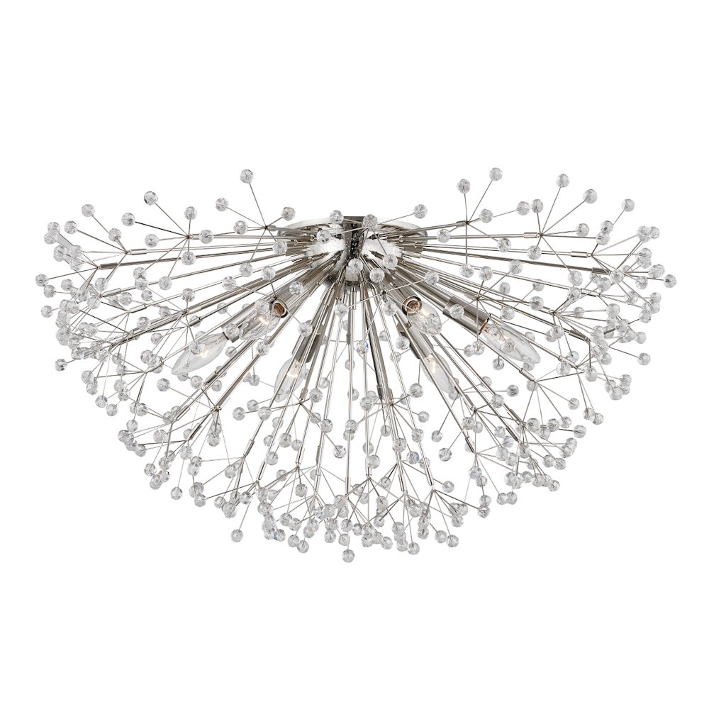 Dunkirk Semi Flush, Polished Nickel. Picture 1