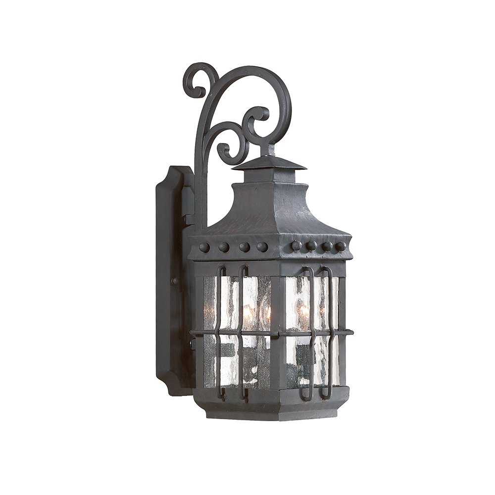 Dover Exterior Wall Sconce, Texture Black. Picture 1