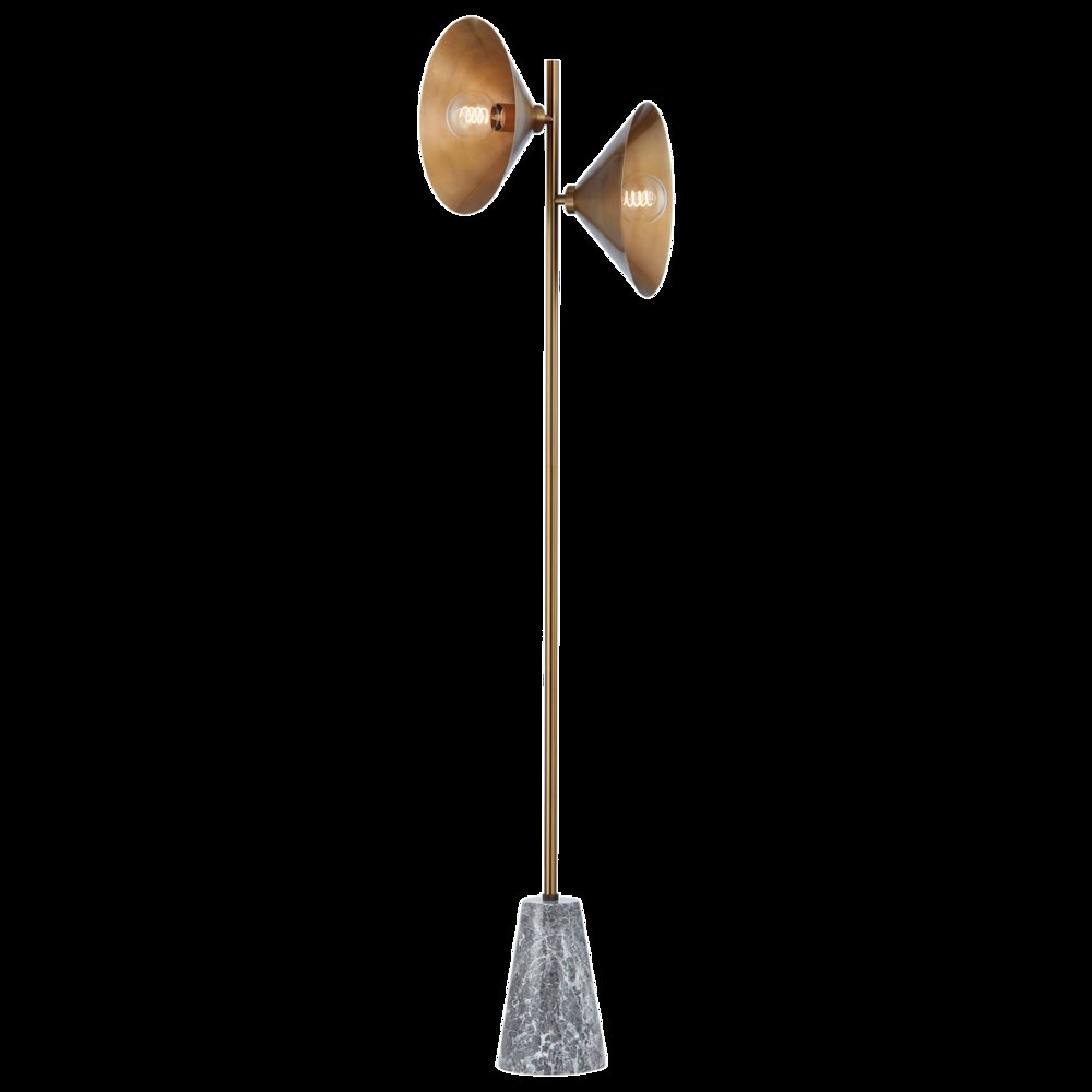 Bash Floor Lamp, Patina Brass. Picture 1