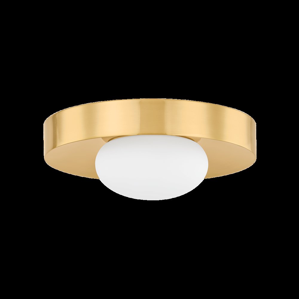Pepa Flush Mount, Aged Brass. Picture 1