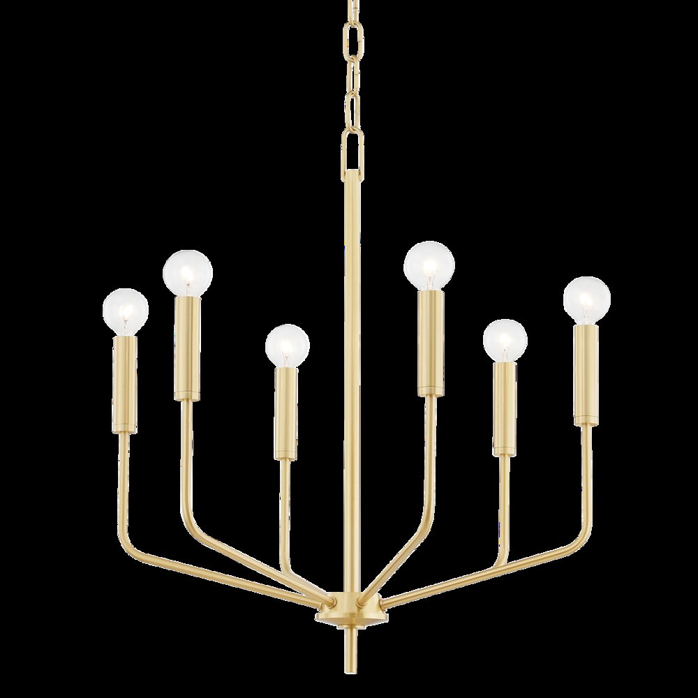 Bailey Chandelier, Aged Brass. Picture 1
