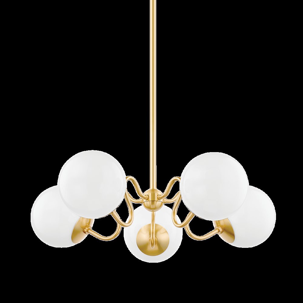 Havana Chandelier, Aged Brass. Picture 1