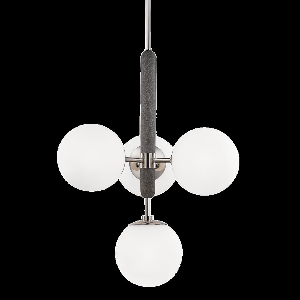 Brielle Chandelier, Polished Nickel. Picture 1