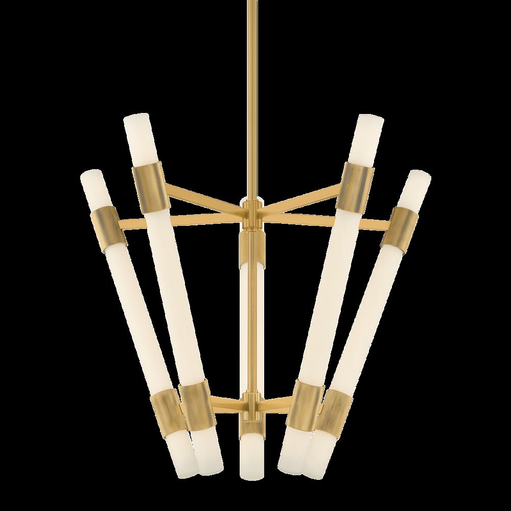 Krakow Chandelier, Vintage Brass. Picture 1