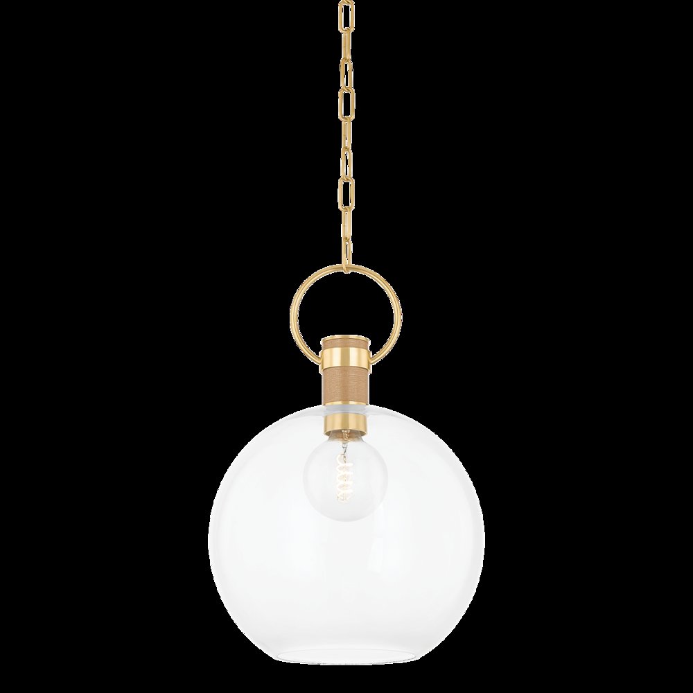 Catrine Pendant, Aged Brass. Picture 1