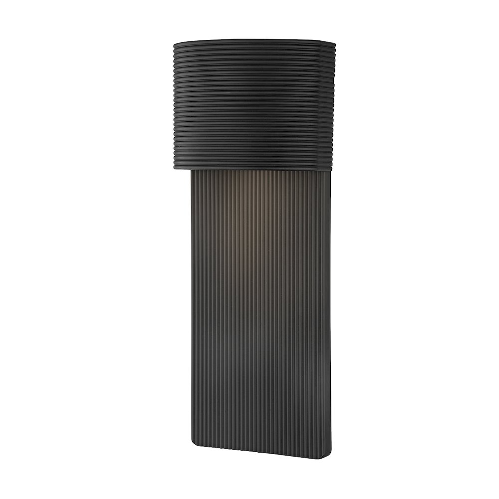 Tempe Exterior Wall Sconce, Soft Black. Picture 1