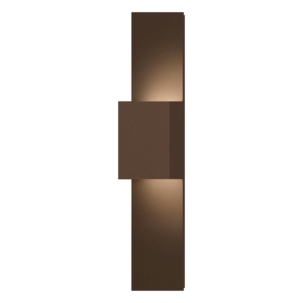 Flat Box Wall Sconce, Textured Bronze. Picture 1