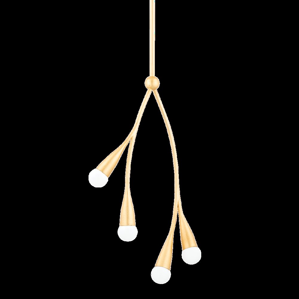 Elsa Pendant, Gold Leaf. Picture 1