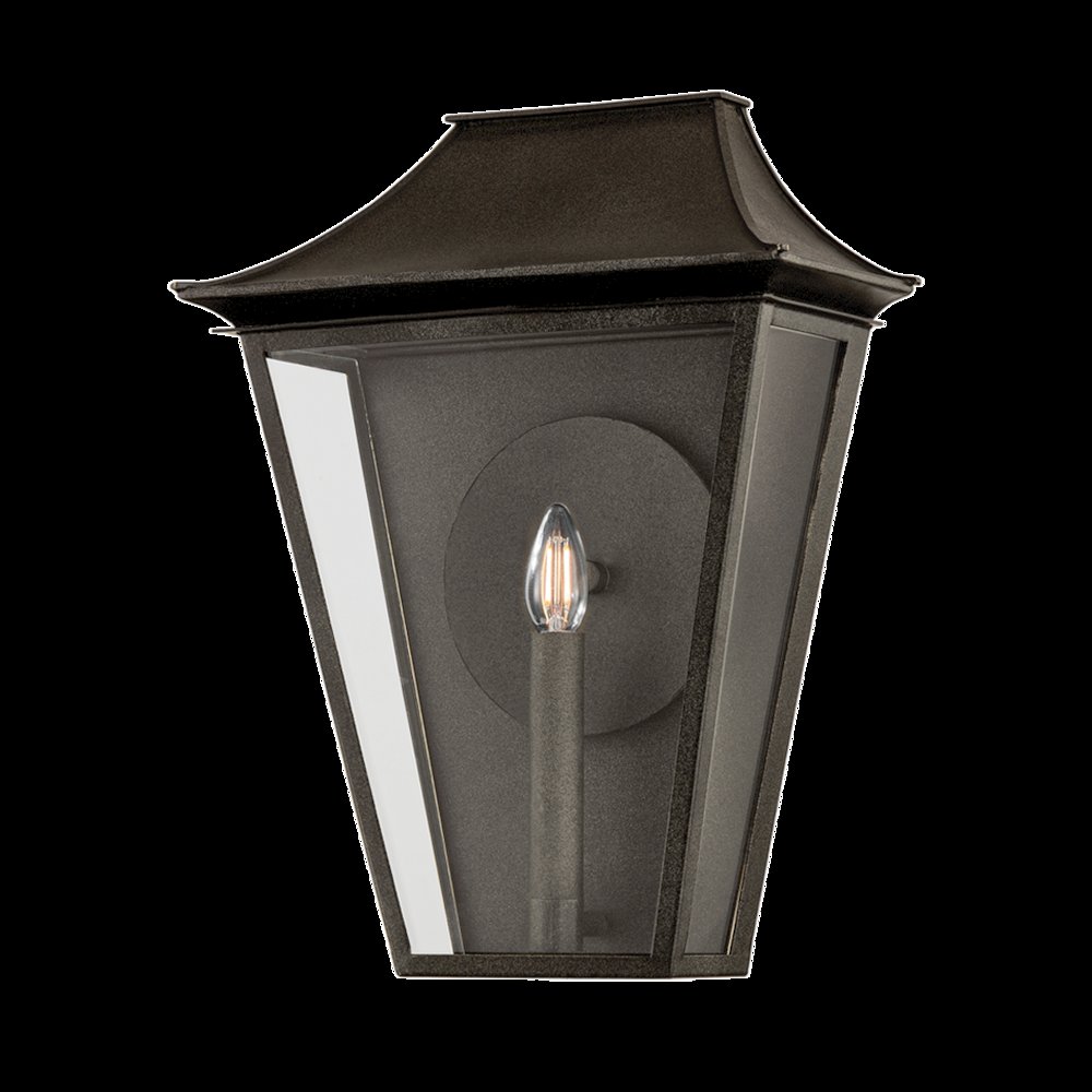 Tehama Exterior Wall Sconce, French Iron. Picture 1
