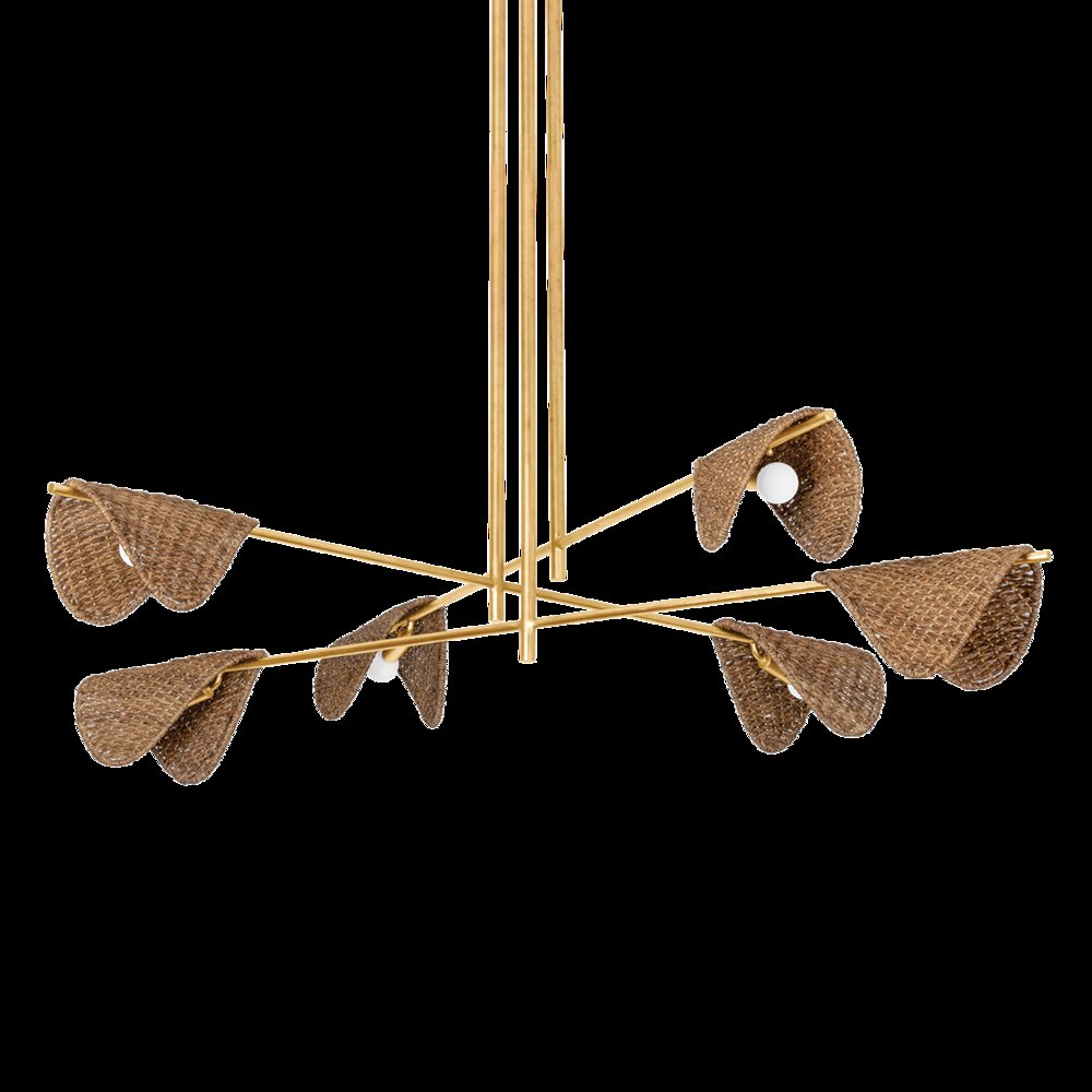 Barnaby Chandelier, Vintage Gold Leaf. Picture 1