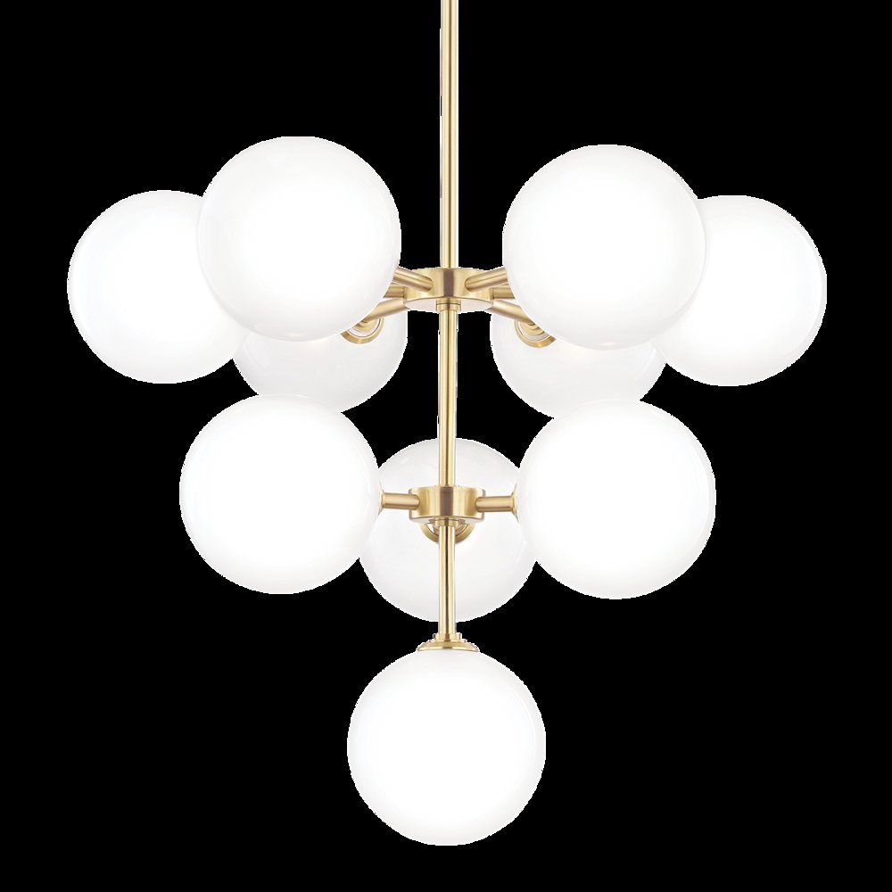 Ashleigh Chandelier, Aged Brass. Picture 1