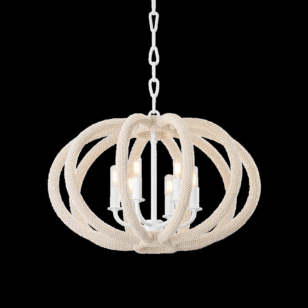 Lewiston Chandelier, White Plaster. Picture 1
