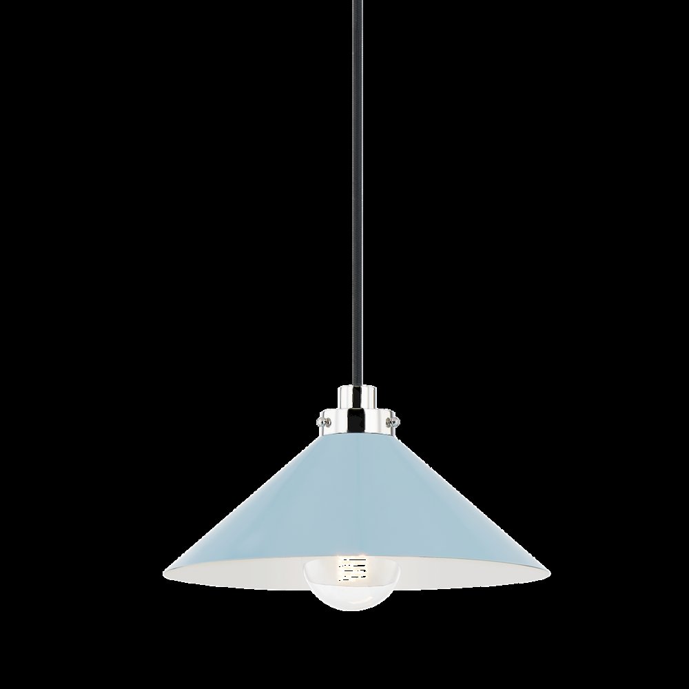 Clivedon Pendant, Polished Nickel. Picture 1