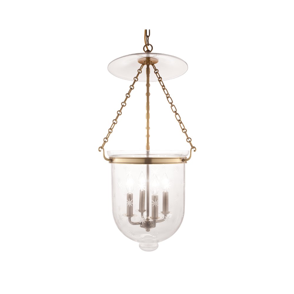 Hampton Pendant, Aged Brass. Picture 1