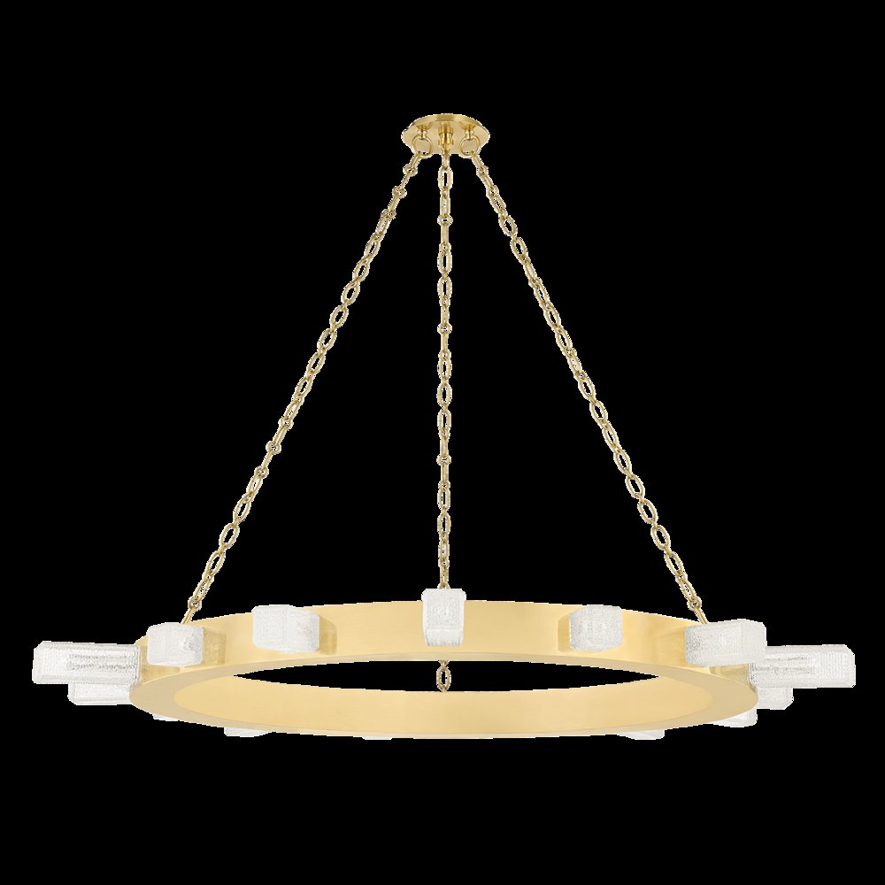 Citrine Chandelier, Vintage Brass. Picture 1