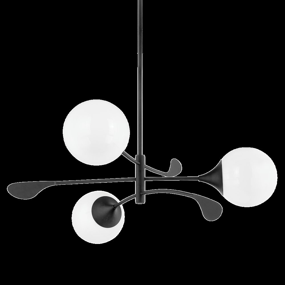 Victoria Chandelier, Texture Black. Picture 1