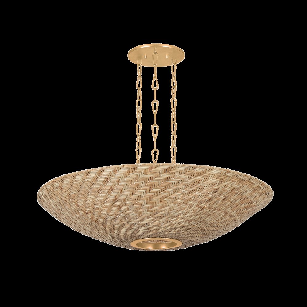 Ollie Chandelier, Vintage Gold Leaf. Picture 1