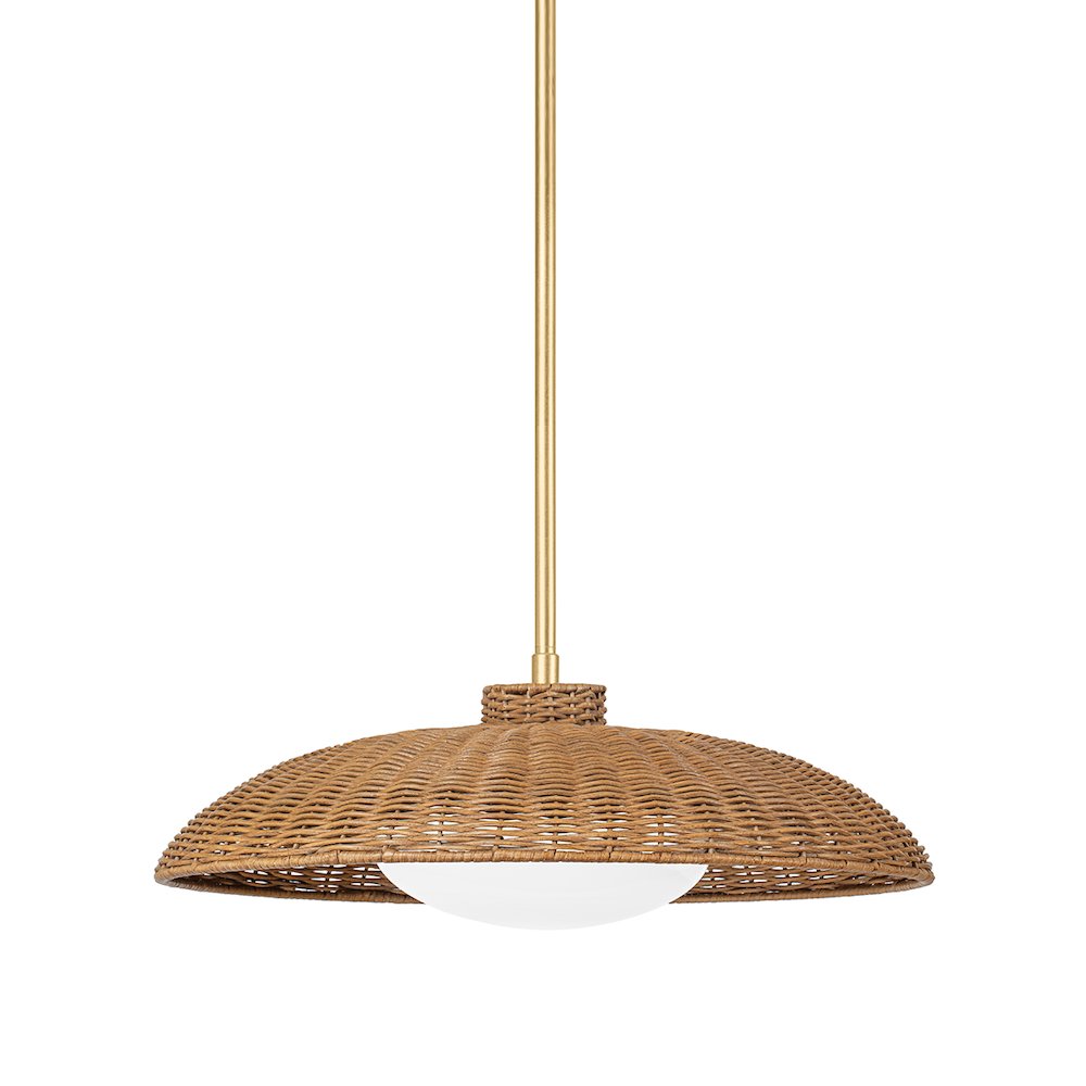 Delano Pendant, Vintage Gold Leaf. Picture 1