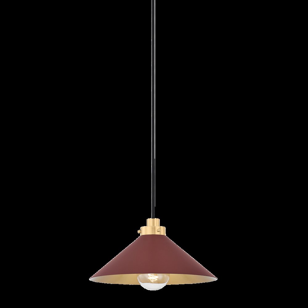 Clivedon Pendant, Aged Brass. Picture 1