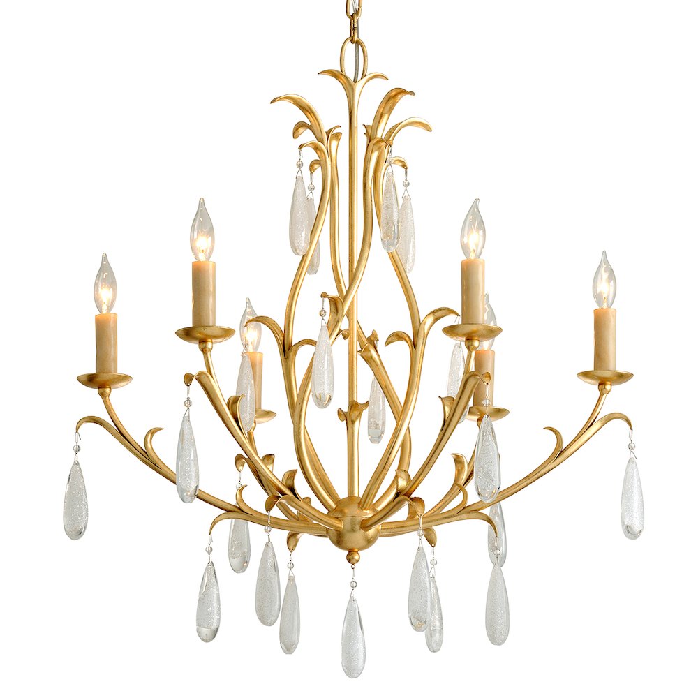 Prosecco Chandelier, Gold Leaf. Picture 1
