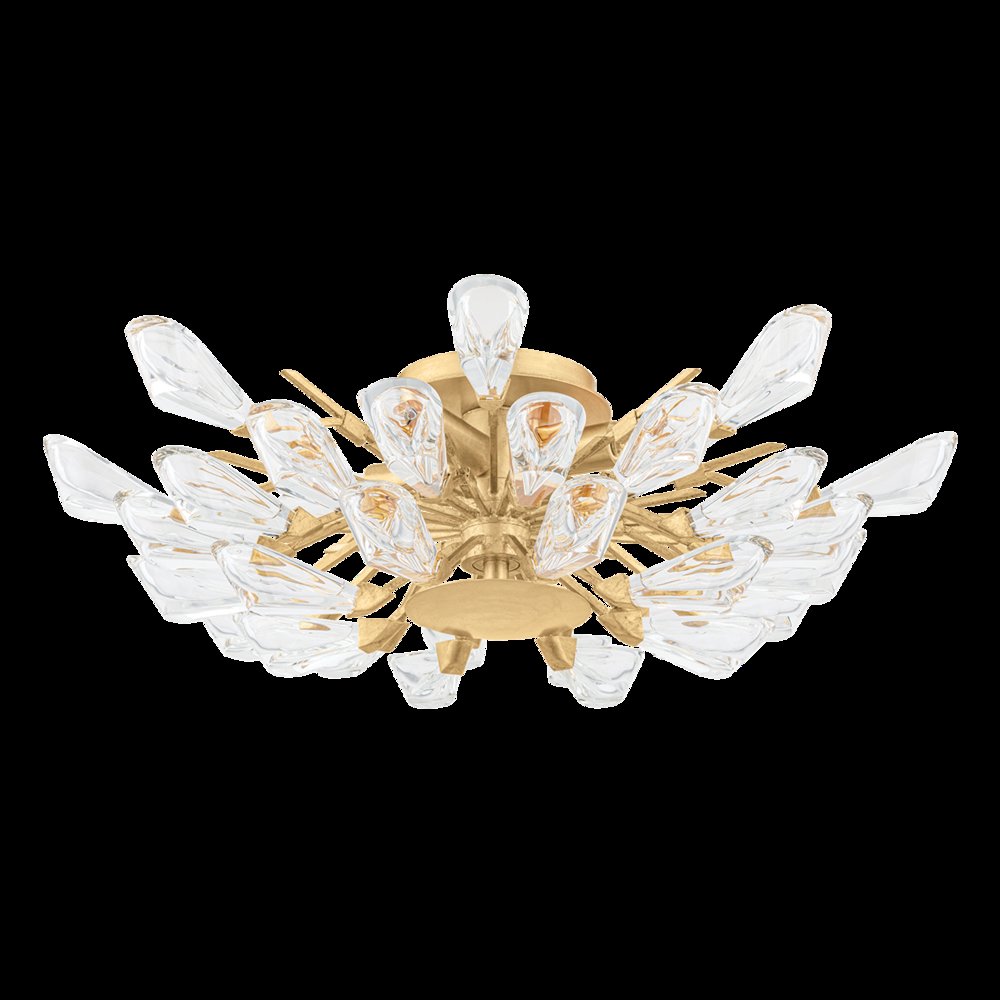 Tulip Semi Flush, Gold Leaf. Picture 1