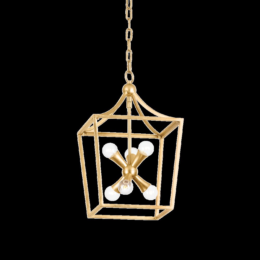 Kendall Lantern, Vintage Gold Leaf. Picture 1