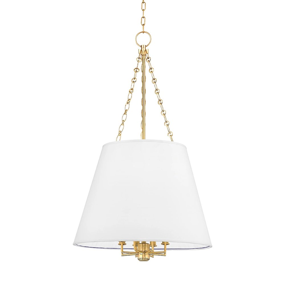 Burdett Pendant In Aged Brass Color. Picture 1