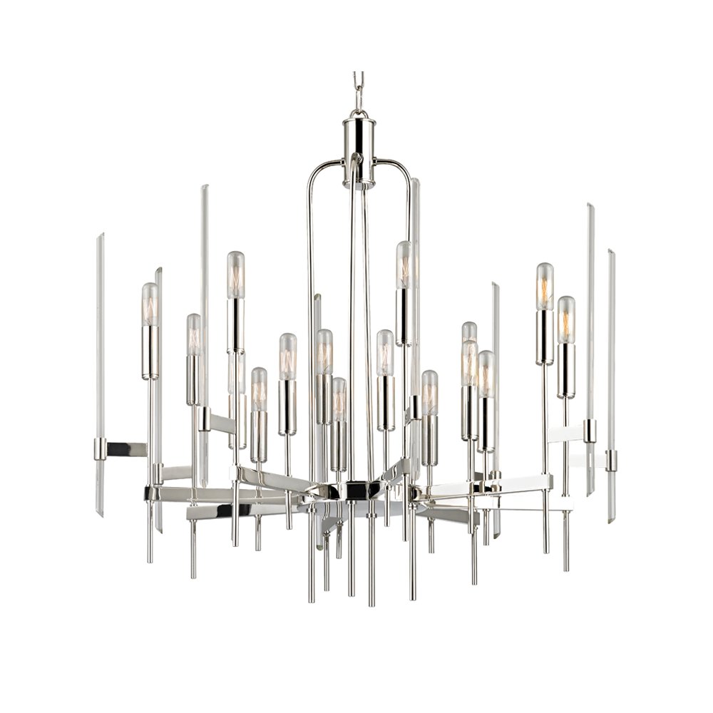 Bari Chandelier, Polished Nickel. Picture 1