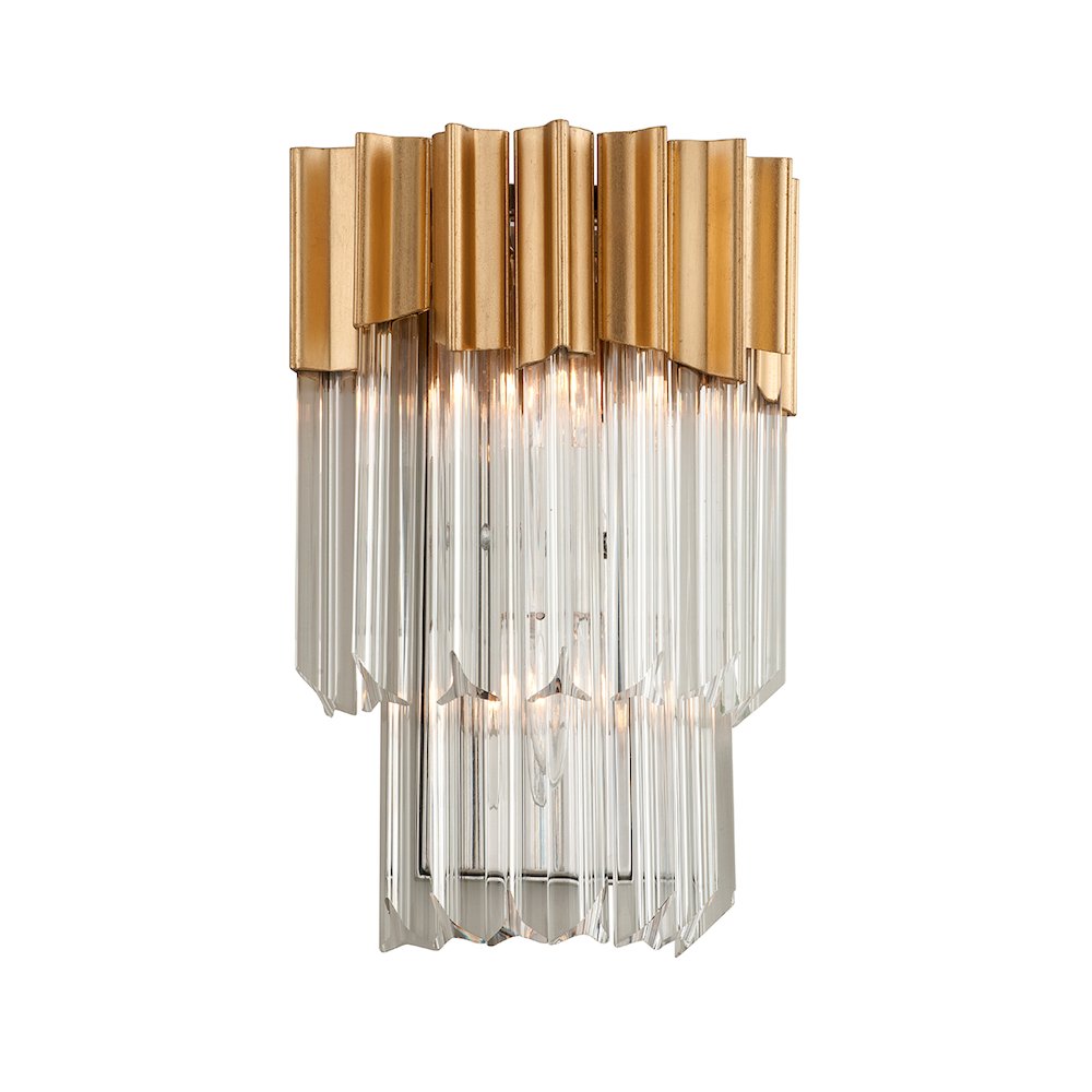 Charisma Wall Sconce, Gold Leaf. Picture 1
