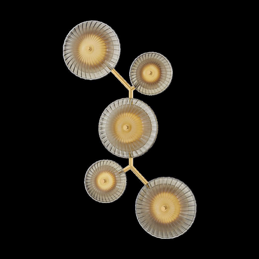 Birmingham Wall Sconce, Vintage Polished Brass. Picture 1