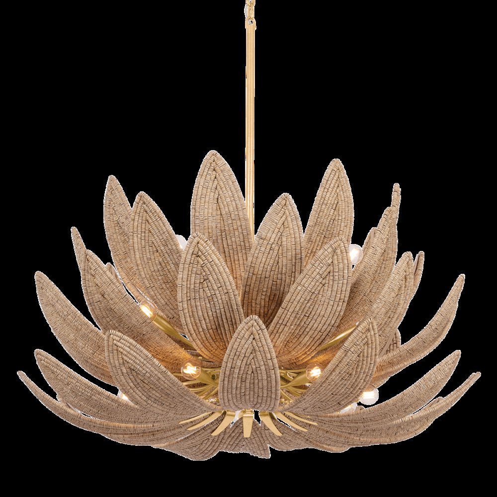 Varanasi Chandelier, Vintage Gold Leaf. Picture 1