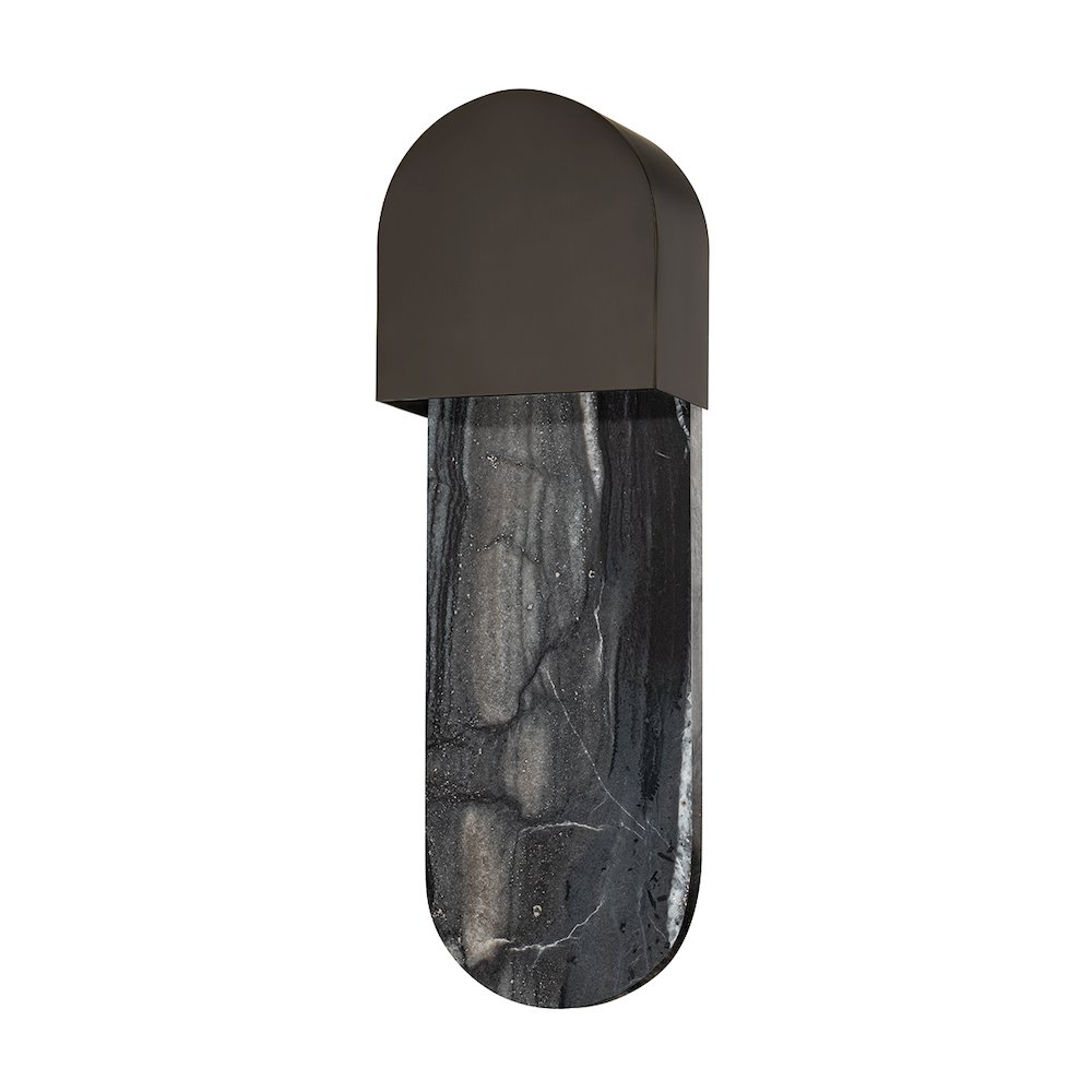 Hobart Wall Sconce, Black Brass. Picture 1