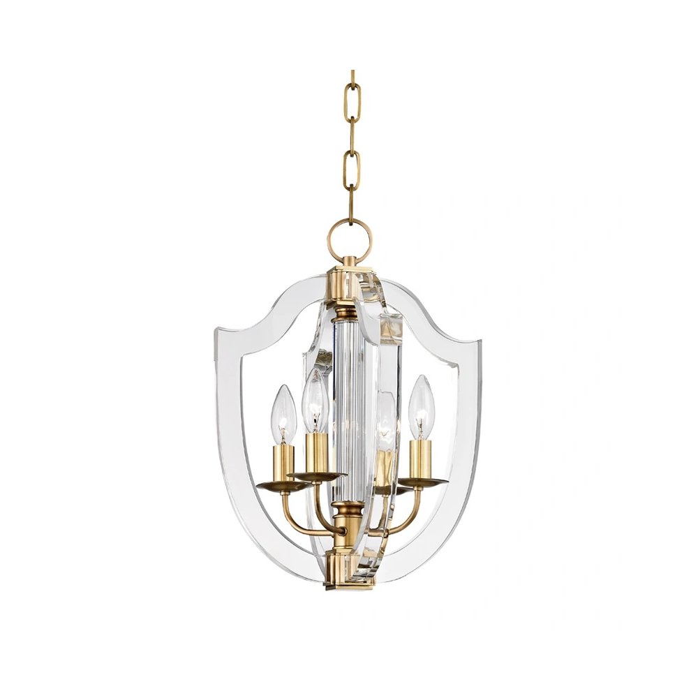 Arietta Pendant In Aged Brass Color. Picture 1