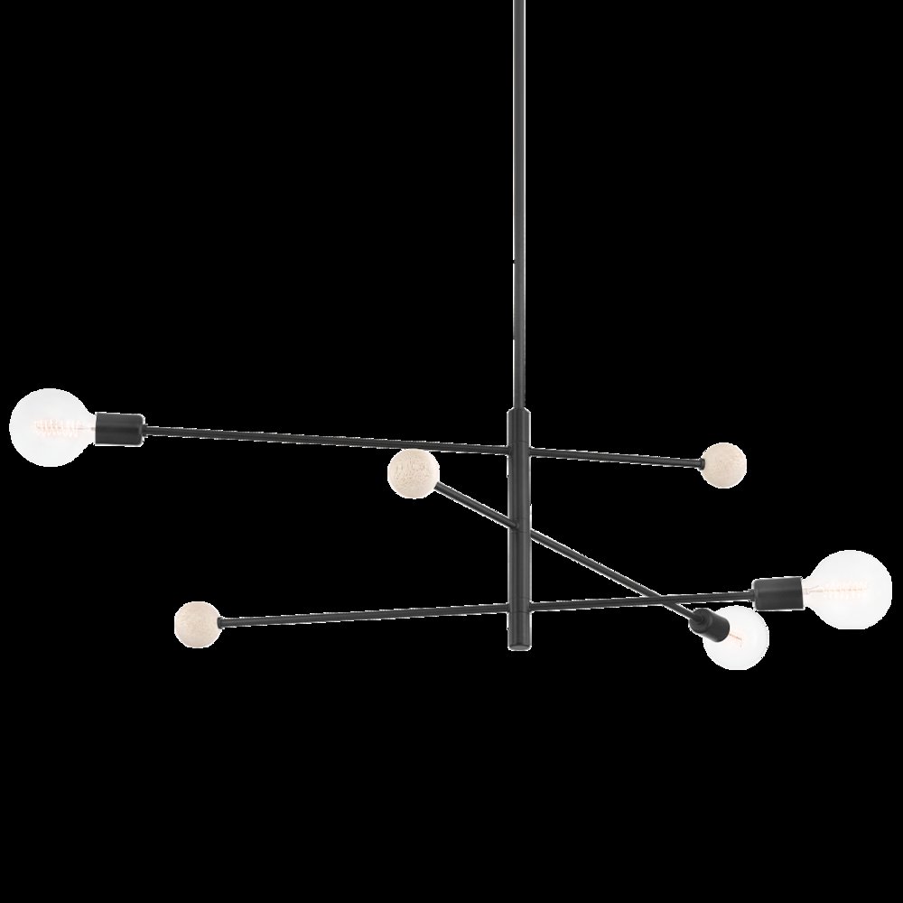 Slater Chandelier, Soft Black. Picture 1