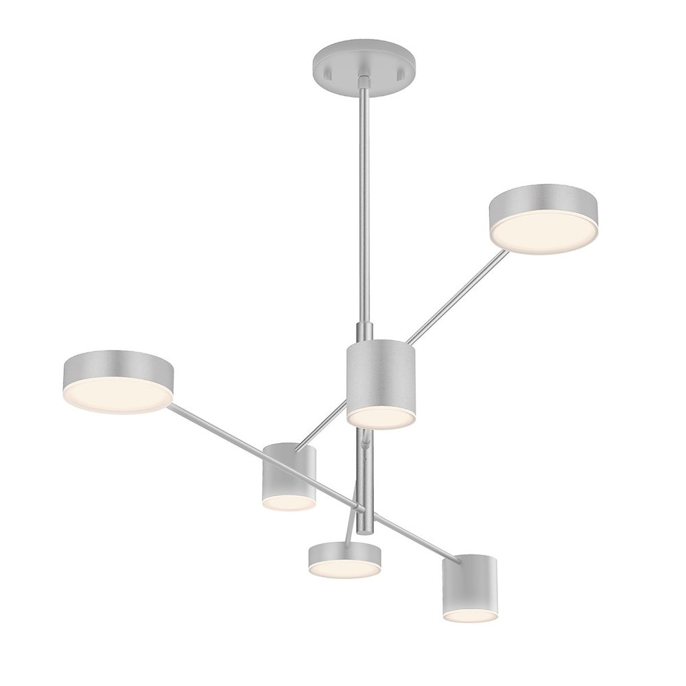 Counterpoint Pendant, Bright Satin Aluminum. Picture 1