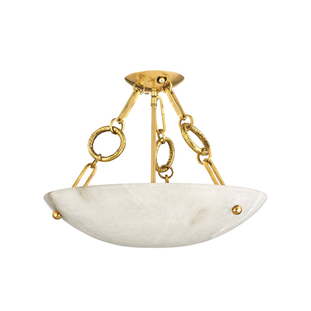 Yadira Semi Flush, Vintage Brass. Picture 1