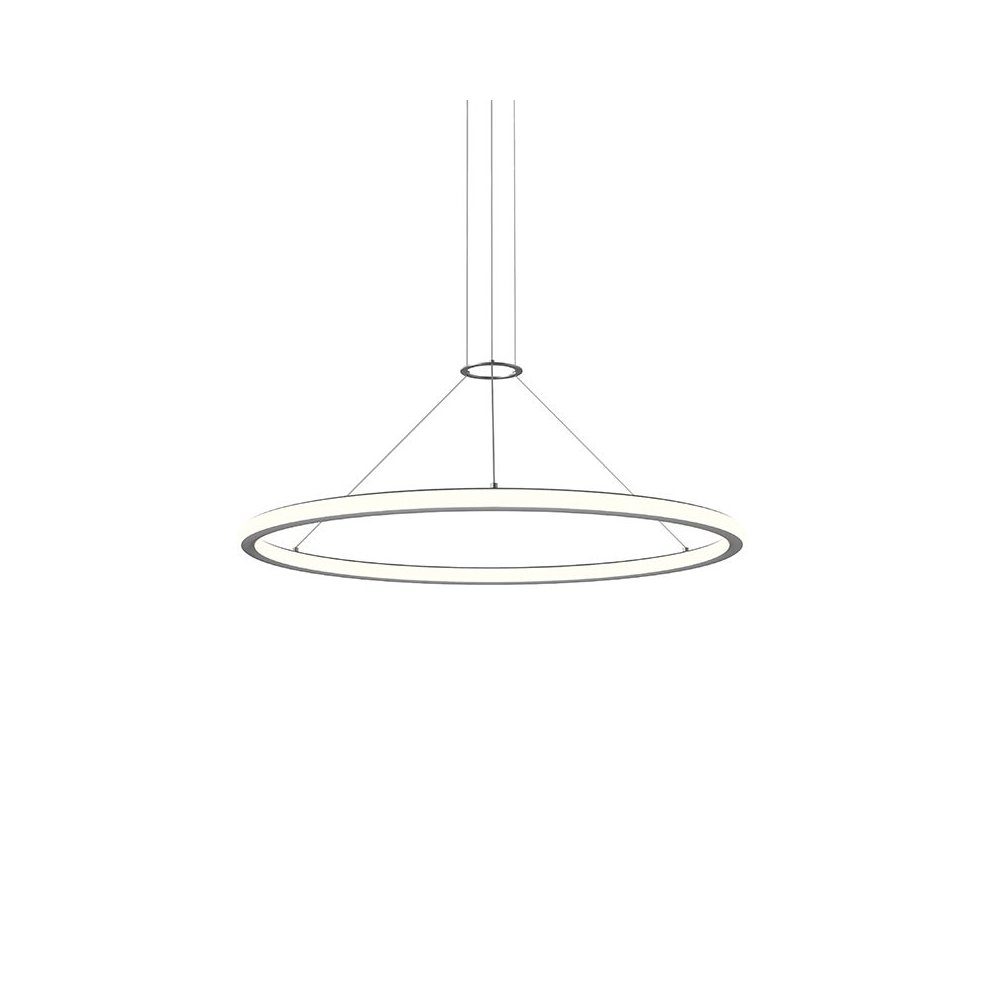 Luna Pendant, Bright Satin Aluminum. Picture 1