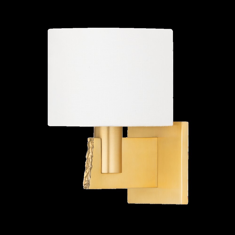 Brampton Wall Sconce, Aged Brass. Picture 1