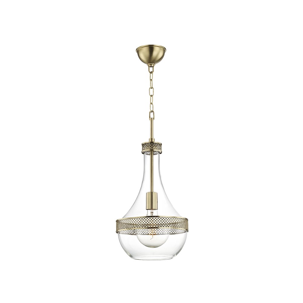 Hagen Pendant, Aged Brass. Picture 1