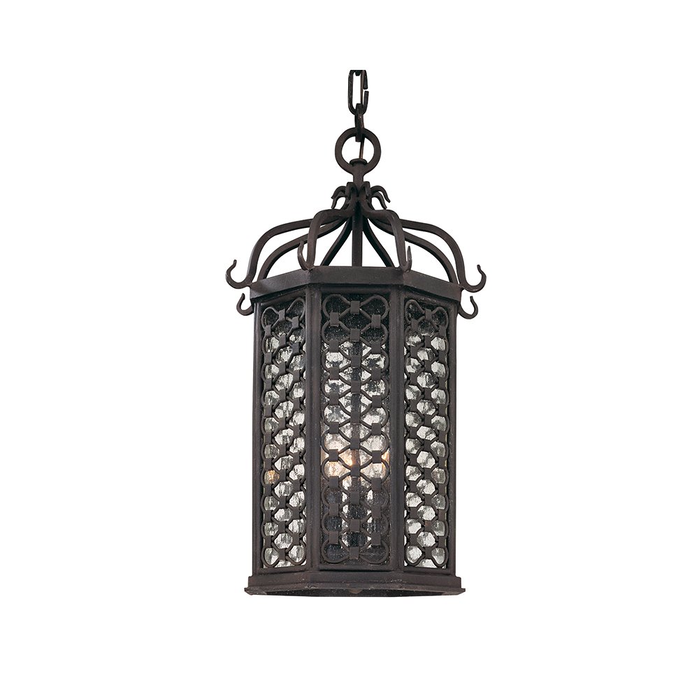 Los Olivos Exterior Lantern, Textured Iron. Picture 1