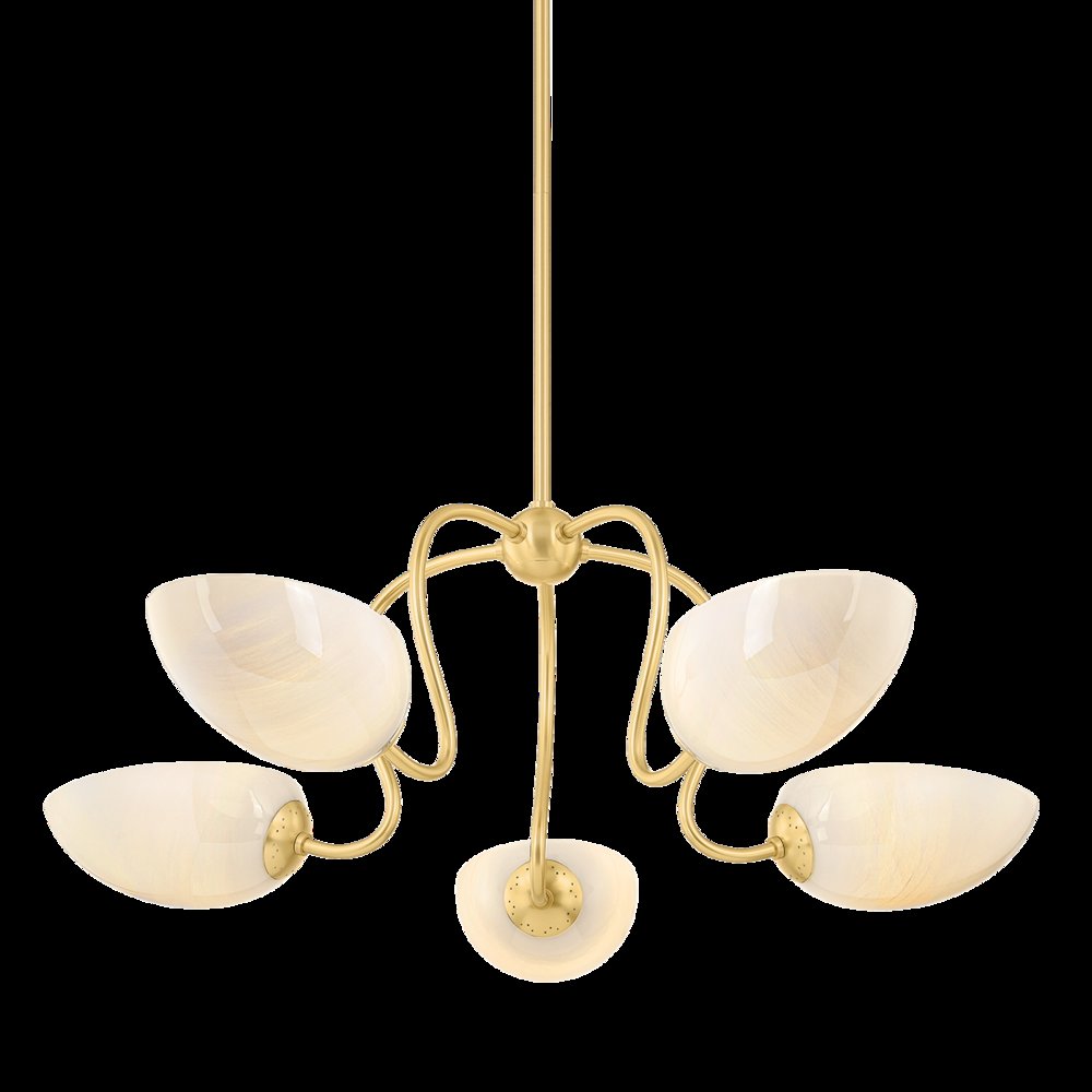Reva Chandelier, Aged Brass. Picture 1