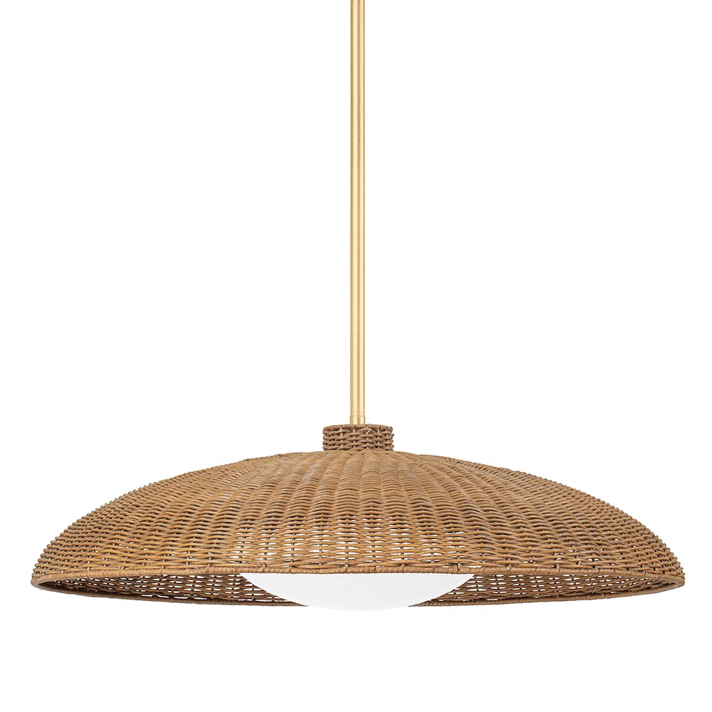 Delano Pendant, Vintage Gold Leaf. Picture 1