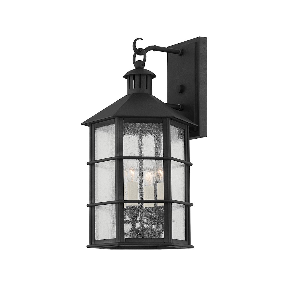 Lake County Exterior Wall Sconce, French Iron. Picture 1