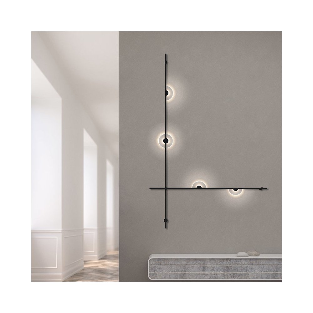 Suspenders Wall Sconce, Satin Black. Picture 1