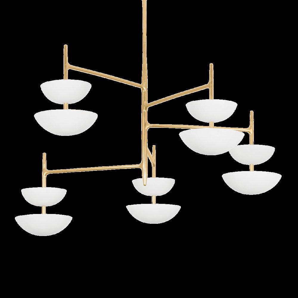 Evander Chandelier, Vintage Gold Leaf. Picture 1