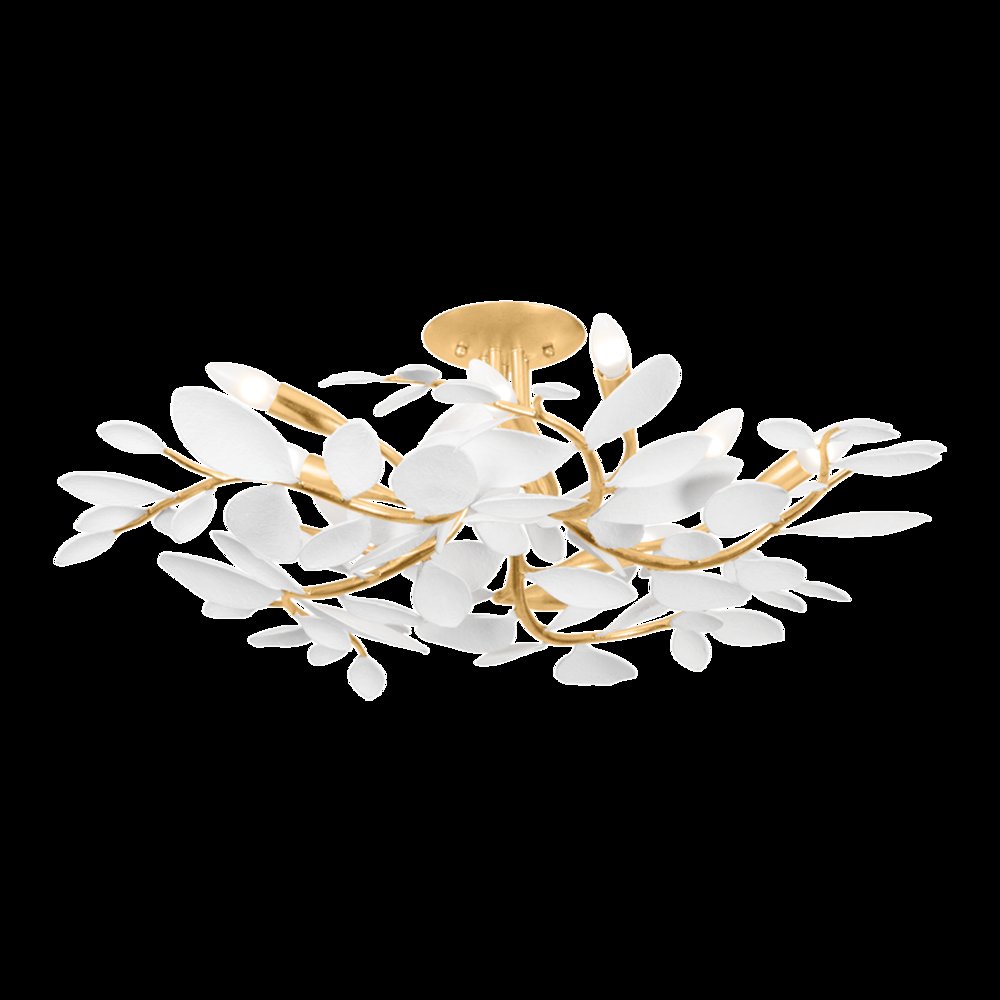 Marabec Semi Flush, Vintage Gold Leaf. Picture 1