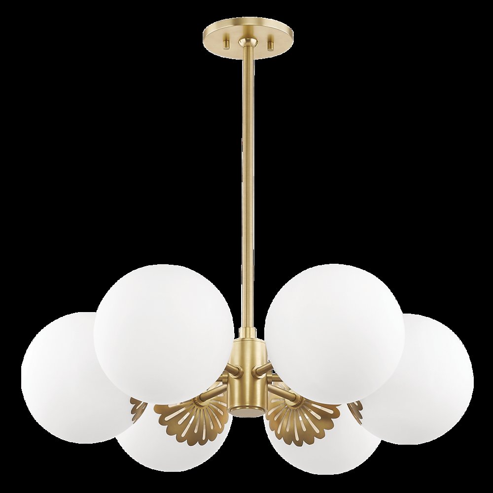 Paige Chandelier, Aged Brass. Picture 1